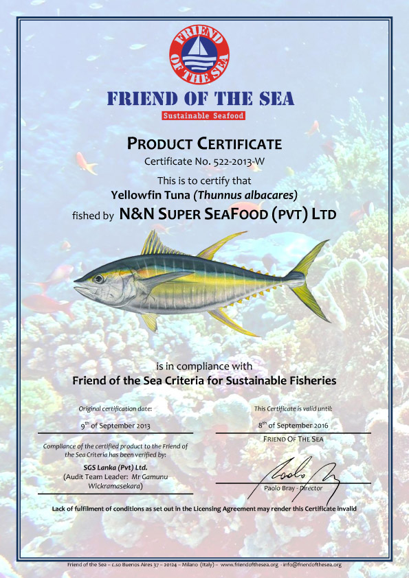 certificate-sustainable-sea-food-yellowfin-tuna